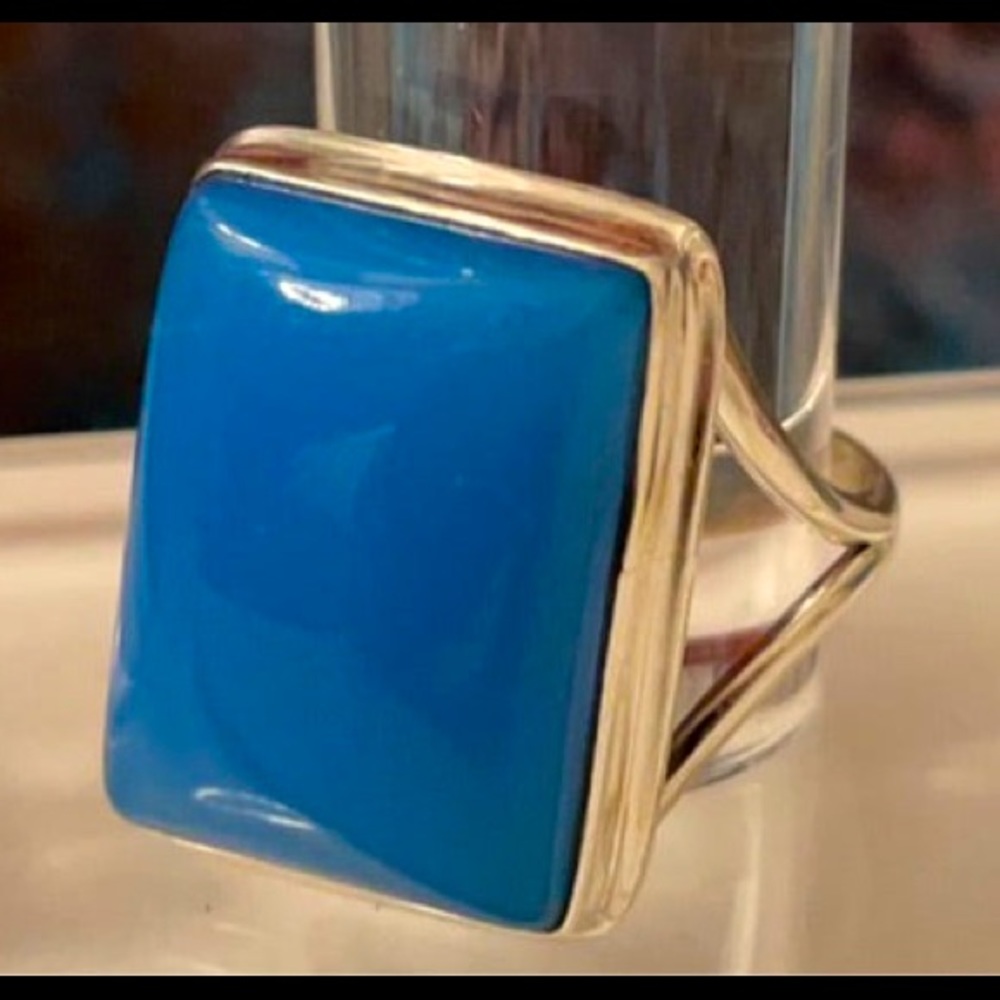 Blue statement ring